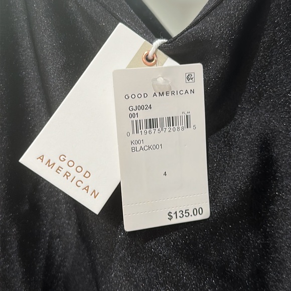 NWT Good American Compression Shine Catsuit size 4 in Black - Picture 3 of 7